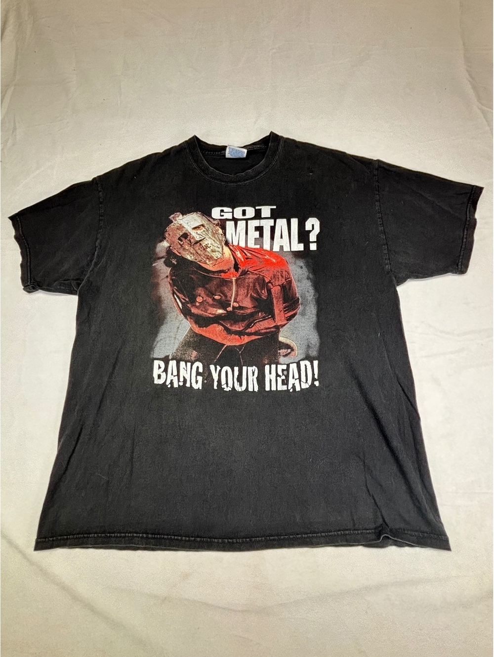 Vintage 2002 Quiet Rot Kick Ass black graphic T-shirt Hanes XL